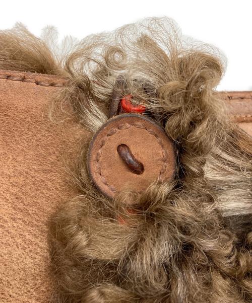 HENRY CUIR（アンリークイール）HENRY CUIR (アンリークイール) ファーコンビレザーショルダーバッグ ブラウンの古着・服飾アイテム