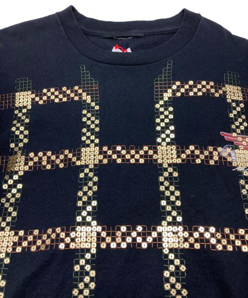 YuumiARIA（ユウミアリア）YuumiARIA (ユウミアリア) バックプリント 刺繍Tシャツ ブラック サイズ:Fの古着・服飾アイテム
