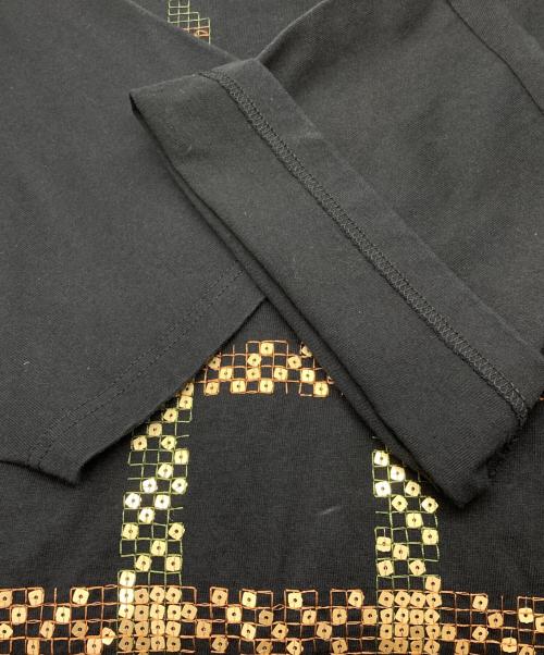 YuumiARIA（ユウミアリア）YuumiARIA (ユウミアリア) バックプリント 刺繍Tシャツ ブラック サイズ:Fの古着・服飾アイテム