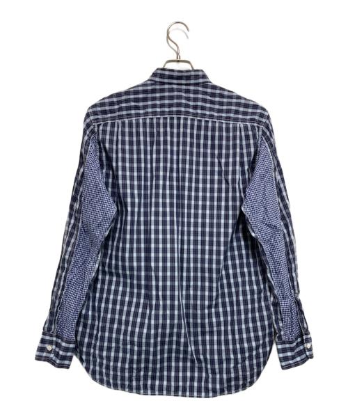 COMME des GARCONS HOMME（コムデギャルソン オム）COMME des GARCONS HOMME (コムデギャルソン オム) パッチワークチェックシャツ ブルー サイズ:Sの古着・服飾アイテム