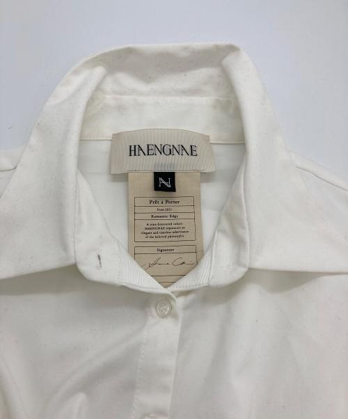 HAENGNAE（ヘンネ）HAENGNAE (ヘンネ) フリルスリーブシャツ ホワイト サイズ:Fの古着・服飾アイテム