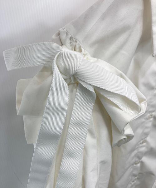 HAENGNAE（ヘンネ）HAENGNAE (ヘンネ) フリルスリーブシャツ ホワイト サイズ:Fの古着・服飾アイテム