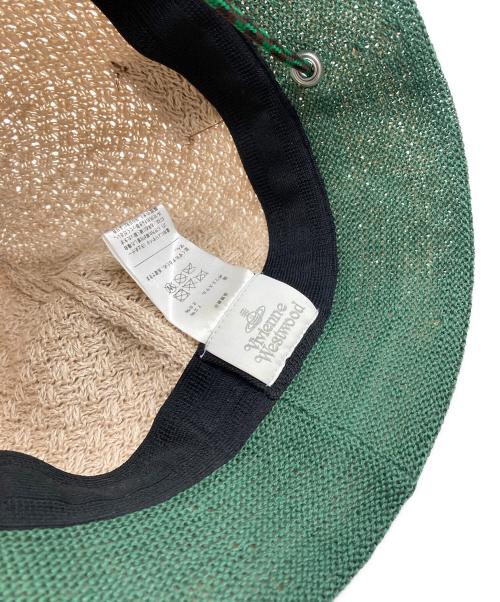 Vivienne Westwood（ヴィヴィアンウエストウッド）Vivienne Westwood (ヴィヴィアンウエストウッド) リネンハット ベージュ サイズ:SMの古着・服飾アイテム