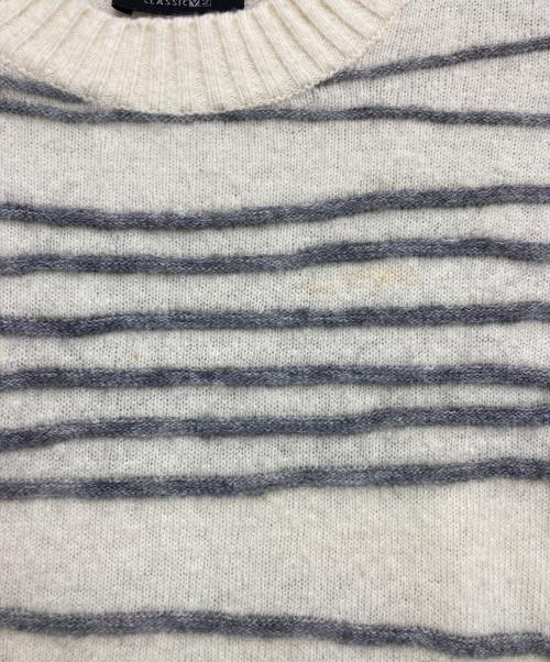 VERSACE CLASSIC（ヴェルサーチクラシック）VERSACE CLASSIC (ヴェルサーチクラシック) ボーダーニット ベージュ サイズ:-の古着・服飾アイテム