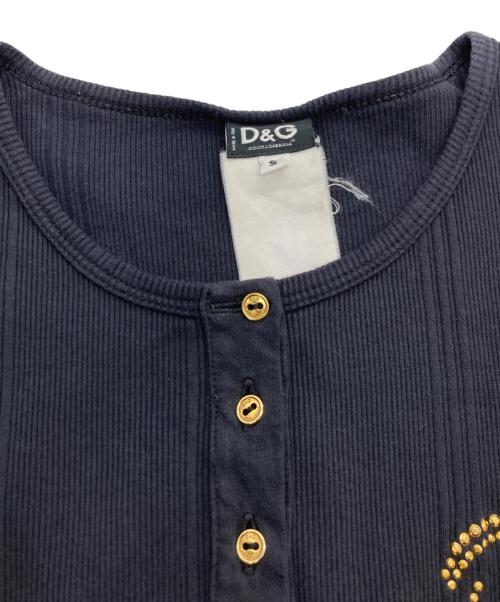 D&G（ディーアンドジー）D&G (ディーアンドジー) サーマルカットソー ブラック サイズ:Sの古着・服飾アイテム