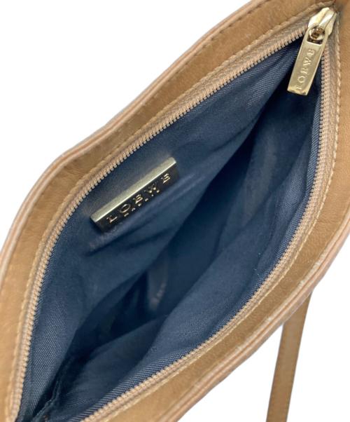 LOEWE（ロエベ）LOEWE (ロエベ) [OLD]レザーショルダーバッグ ベージュの古着・服飾アイテム