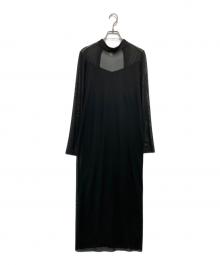 Ameri（アメリ）の古着「BLACK TULLE PENCIL LINE DRESS」｜ブラック