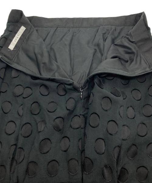 ANAYI（アナイ）ANAYI (アナイ) ドットジャガード フレアスカート ブラック サイズ:38の古着・服飾アイテム