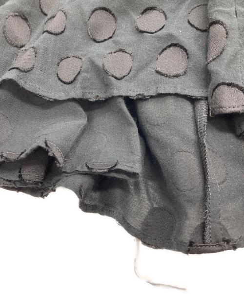 ANAYI（アナイ）ANAYI (アナイ) ドットジャガード フレアスカート ブラック サイズ:38の古着・服飾アイテム