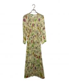 ANAYI（アナイ）の古着「フローラルプリントフレアワンピース」｜イエロー