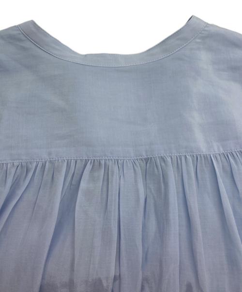 ANAYI（アナイ）ANAYI (アナイ) ライトローンスタンドカラーワンピース スカイブルー サイズ:38の古着・服飾アイテム