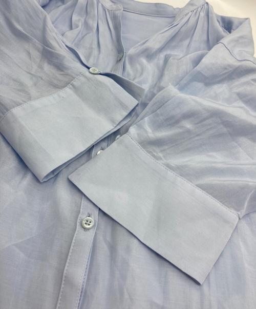 ANAYI（アナイ）ANAYI (アナイ) ライトローンスタンドカラーワンピース スカイブルー サイズ:38の古着・服飾アイテム
