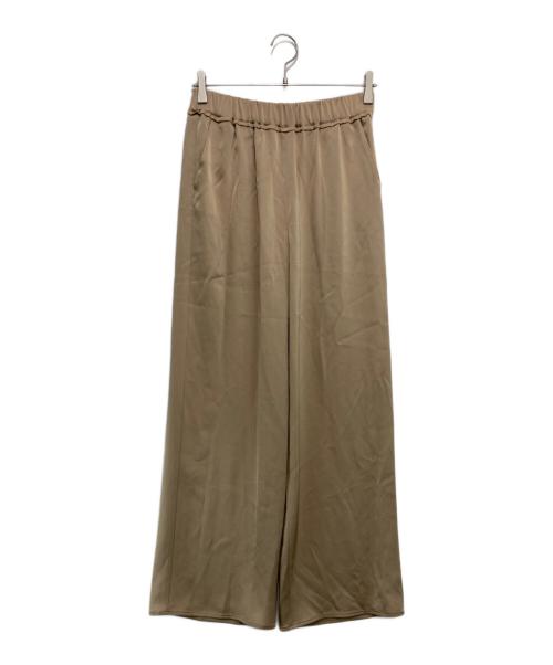 ANAYI（アナイ）ANAYI (アナイ) ストレッチダブルサテンイージーワイドパンツ ベージュ サイズ:36の古着・服飾アイテム