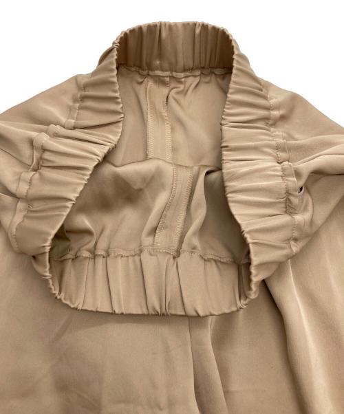 ANAYI（アナイ）ANAYI (アナイ) ストレッチダブルサテンイージーワイドパンツ ベージュ サイズ:36の古着・服飾アイテム