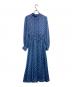 ANAYI（アナイ）の古着「キープリントスタンドカラーワンピース」｜ブルー