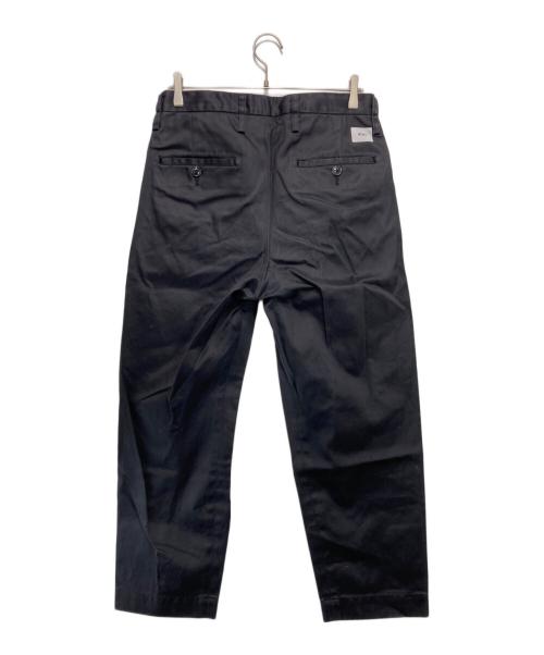 WTAPS（ダブルタップス）WTAPS (ダブルタップス) TUCK TROUSERS COTTON TWILL ブラック サイズ:X02の古着・服飾アイテム