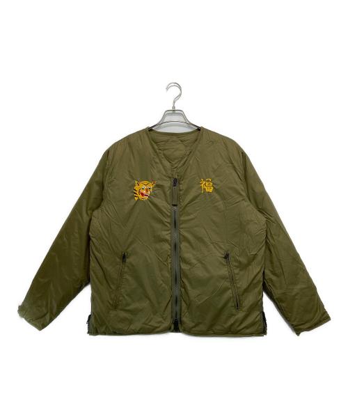 TAION（タイオン）TAION (タイオン) BEAMS (ビームス) ダウンジャケット カーキ サイズ:Mの古着・服飾アイテム