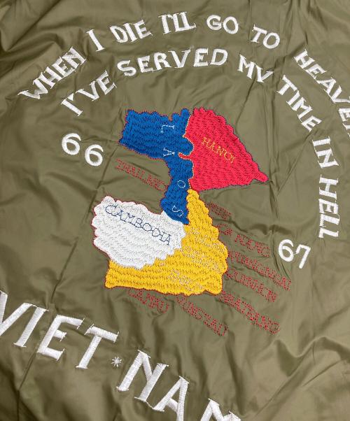 TAION（タイオン）TAION (タイオン) BEAMS (ビームス) ダウンジャケット カーキ サイズ:Mの古着・服飾アイテム