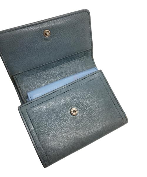 PRADA（プラダ）PRADA (プラダ) 3つ折り財布 ブルーの古着・服飾アイテム