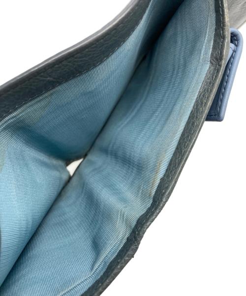 PRADA（プラダ）PRADA (プラダ) 3つ折り財布 ブルーの古着・服飾アイテム