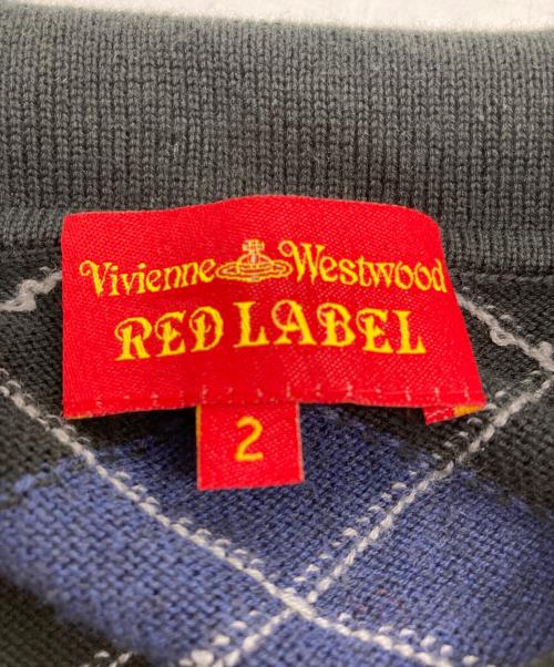 Vivienne Westwood RED LABEL（ヴィヴィアンウエストウッドレッドレーベル）Vivienne Westwood RED LABEL (ヴィヴィアンウエストウッドレッドレーベル) オーブ刺繍ポロシャツ ネイビー サイズ:２の古着・服飾アイテム