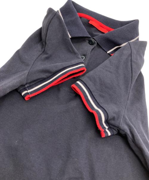 PRADA（プラダ）PRADA (プラダ) ポロシャツ ネイビー サイズ:Ｍの古着・服飾アイテム