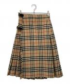 Burberry'sバーバリーズ）の古着「[OLD]ノバチェックウールラップスカート」｜ベージュ