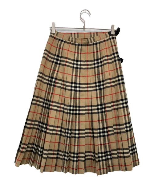 Burberry's（バーバリー）Burberry's (バーバリーズ) [OLD]ノバチェックウールラップスカート ベージュ サイズ:011AB2の古着・服飾アイテム