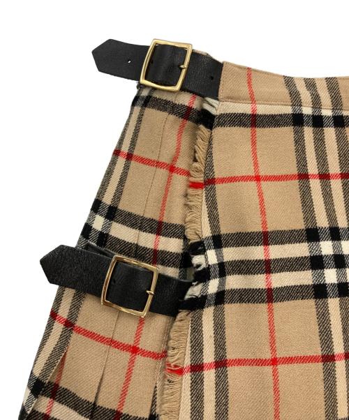 Burberry's（バーバリー）Burberry's (バーバリーズ) [OLD]ノバチェックウールラップスカート ベージュ サイズ:011AB2の古着・服飾アイテム