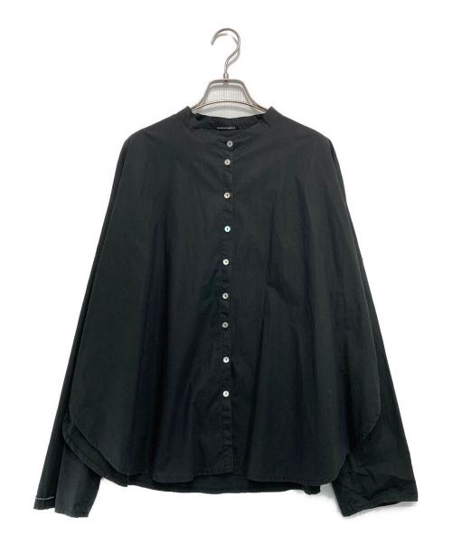 album di famiglia（アルバム ディ ファミリア）ALBUM DI FAMIGLIA (アルバム ディ ファミリア) バンドカラーシャツ ブラック サイズ:Lの古着・服飾アイテム