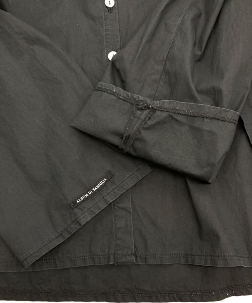 album di famiglia（アルバム ディ ファミリア）ALBUM DI FAMIGLIA (アルバム ディ ファミリア) バンドカラーシャツ ブラック サイズ:Lの古着・服飾アイテム