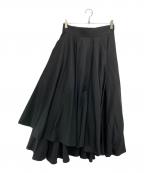 YOHJI YAMAMOTOヨウジヤマモト）の古着「ウールギャバジンラップスカート」｜ブラック