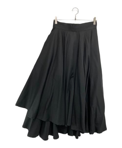 YOHJI YAMAMOTO（ヨウジヤマモト）YOHJI YAMAMOTO (ヨウジヤマモト) ウールギャバジンラップスカート ブラック サイズ:2の古着・服飾アイテム