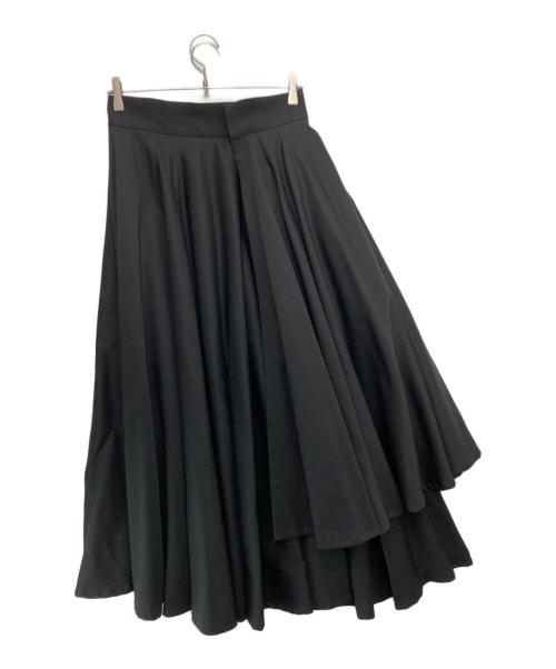 YOHJI YAMAMOTO（ヨウジヤマモト）YOHJI YAMAMOTO (ヨウジヤマモト) ウールギャバジンラップスカート ブラック サイズ:2の古着・服飾アイテム