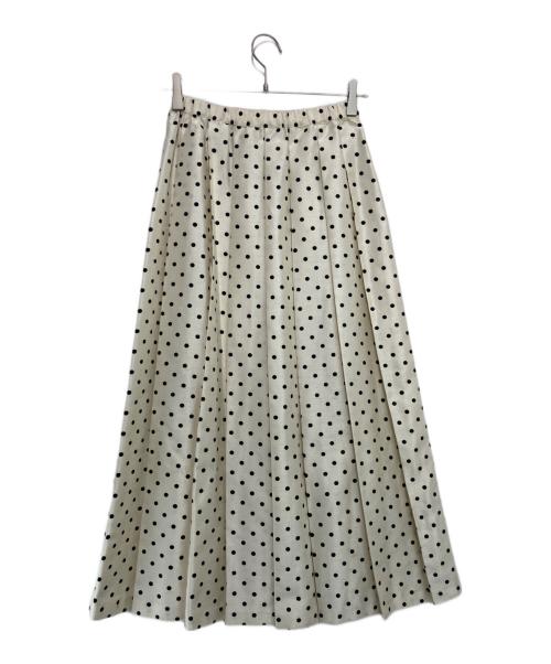 Y's for living（ワイズフォーリビング）Y'S for living (ワイズフォーリビング) ドット柄プリーツスカート アイボリー サイズ:-の古着・服飾アイテム