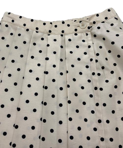 Y's for living（ワイズフォーリビング）Y'S for living (ワイズフォーリビング) ドット柄プリーツスカート アイボリー サイズ:-の古着・服飾アイテム
