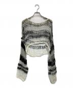 melt the ladyメルトザレディ）の古着「kitty cropped tops」｜ホワイト×ブラック