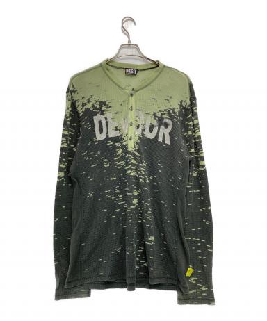 DIESEL マルチカラー 長袖カットソー　古着 中古・古着通販】DIESEL (ディーゼル) プリントサーマルカットソー