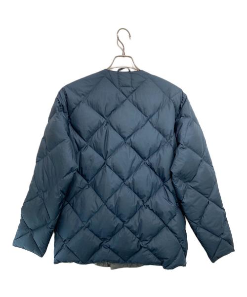 comfy（コンフィー）comfy (コンフィー) ノーカラーダウンジャケット ネイビー サイズ:Lの古着・服飾アイテム