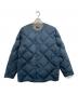 comfy（コンフィー）の古着「ノーカラーダウンジャケット」｜ネイビー