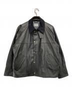 yousedユーズド）の古着「レザージャケット」｜ブラック