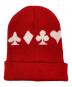 stussy (ステューシー) FULL SUIT JACQUARD CUFF BEANIE レッド：5000円