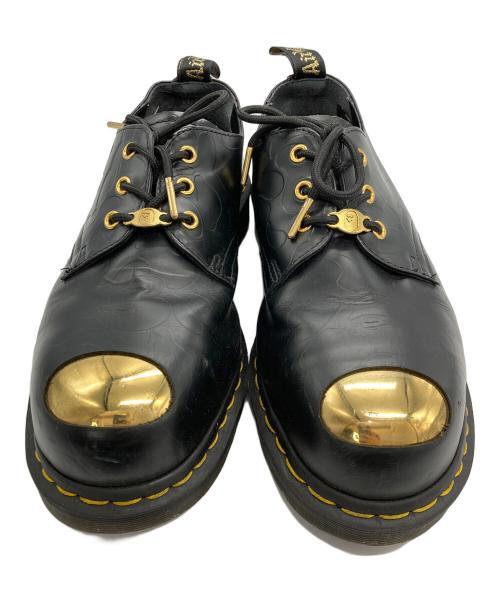Dr.Martens（ドクターマーチン）Dr.Martens (ドクターマーチン) A BATHING APE (ア ベイシング エイプ) コラボ3ホールレザーシューズ ブラック サイズ:UK8の古着・服飾アイテム