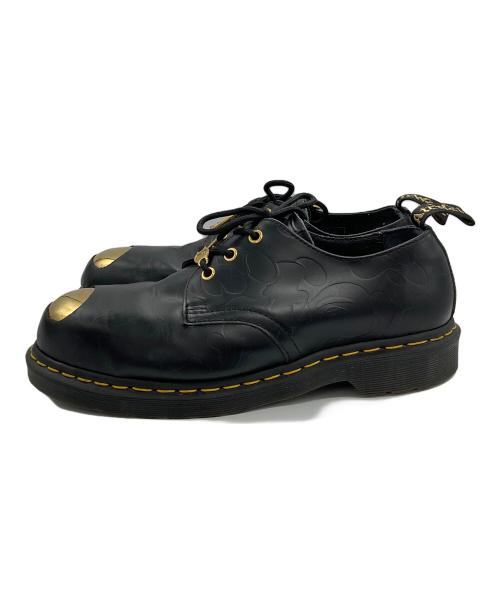 Dr.Martens（ドクターマーチン）Dr.Martens (ドクターマーチン) A BATHING APE (ア ベイシング エイプ) コラボ3ホールレザーシューズ ブラック サイズ:UK8の古着・服飾アイテム