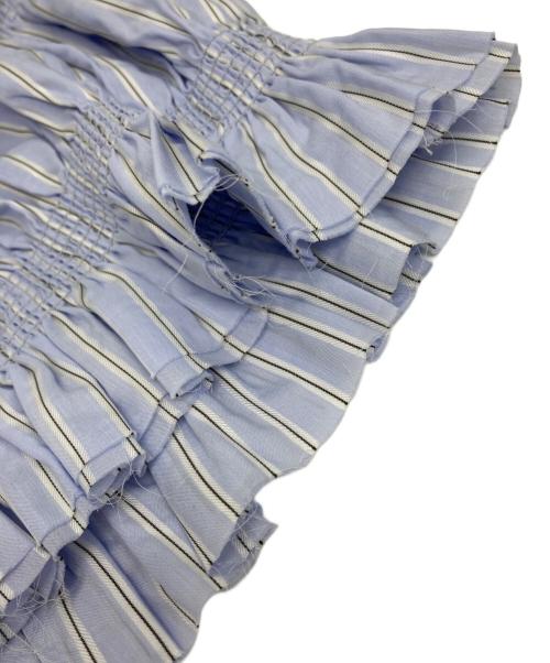 TODAYFUL（トゥデイフル）TODAYFUL (トゥデイフル) Stripe Gather Bustier  スカイブルー サイズ:Fの古着・服飾アイテム