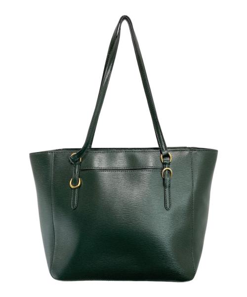 LAUREN RALPH LAUREN（ローレンラルフローレン）LAUREN RALPH LAUREN (ローレンラルフローレン) トートバッグ グリーンの古着・服飾アイテム