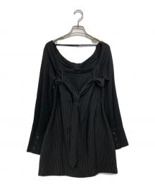 melt the lady（メルトザレディ）の古着「nack tie mini dress」｜ブラック