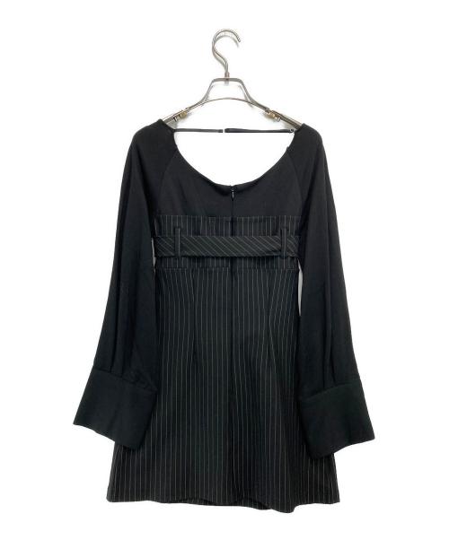 melt the lady（メルトザレディ）MELT THE LADY (メルトザレディ) nack tie mini dress ブラック サイズ:Fの古着・服飾アイテム