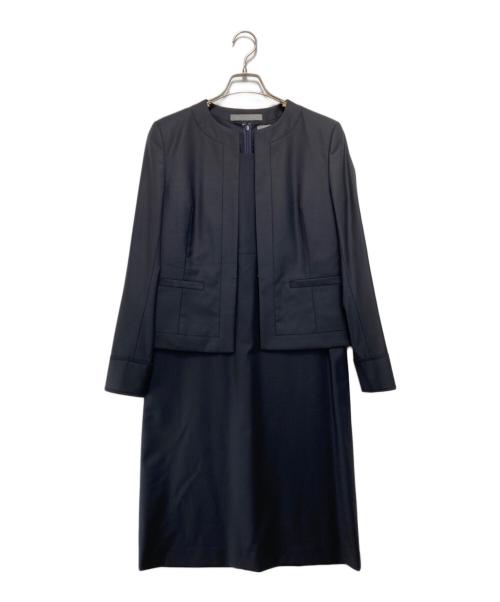 theory luxe（セオリーリュクス）theory luxe (セオリーリュクス) EXECUTIVE NIKKIA F/EXECUTIVE ABEER NLセットアップワンピース ネイビーの古着・服飾アイテム