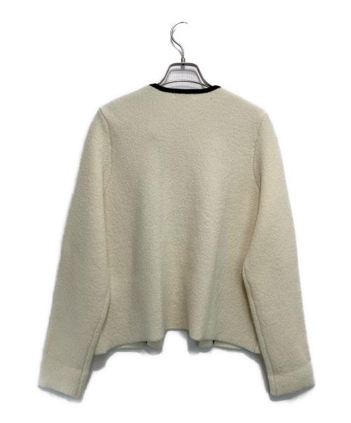 BALLSEY（ボールジィ）BALLSEY (ボールジィ) ウールナイロンブークレー フロントオープンカーディガン ベージュ サイズ:Sの古着・服飾アイテム